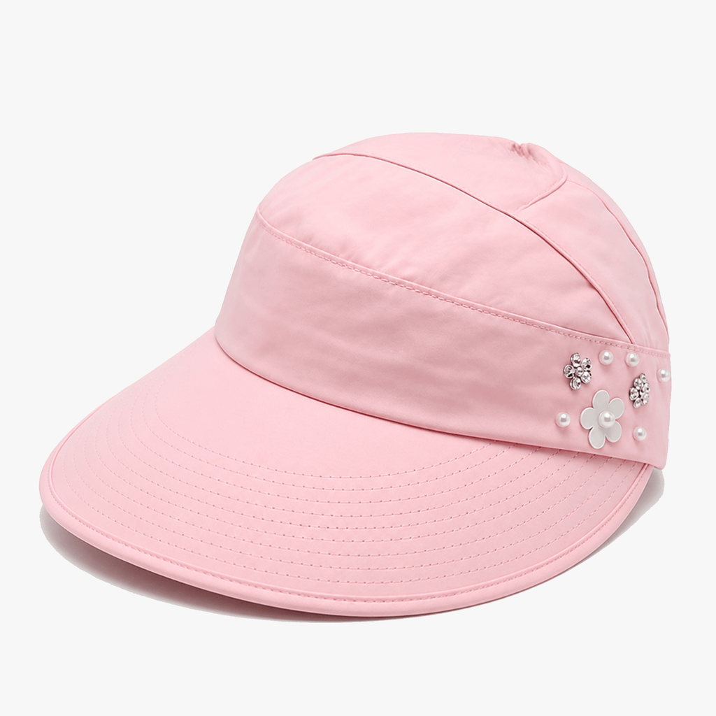 Solwen – Wide Brim Sun Visor with Ponytail Opening