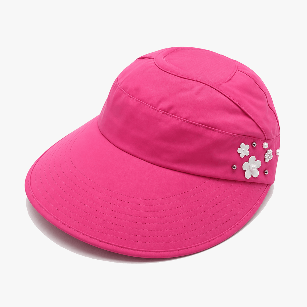 Solwen – Wide Brim Sun Visor with Ponytail Opening