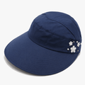 Solwen – Wide Brim Sun Visor with Ponytail Opening