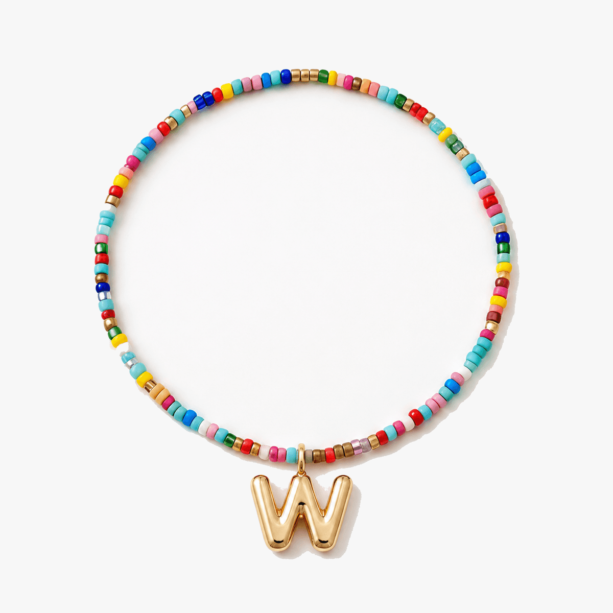 Liora – Colorful Beaded Initial Necklace