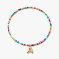 Liora – Colorful Beaded Initial Necklace