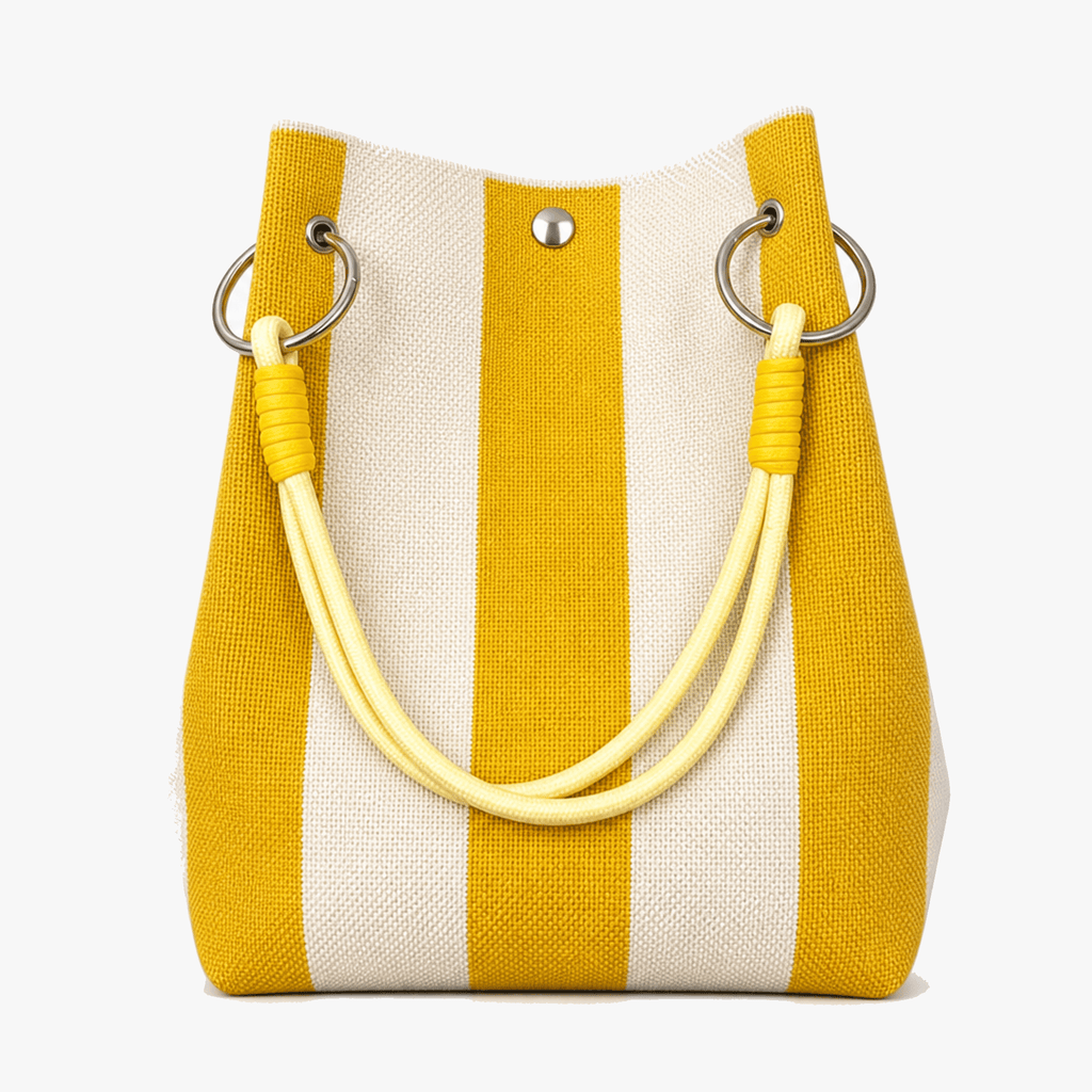 Sundara – Striped Knit Bucket Bag