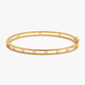 Veluna – Floating Crystal Gold Bangle Bracelet for Women