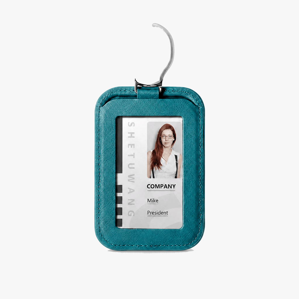 Carden – Retractable faux leather badge holder