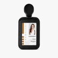 Carden – Retractable faux leather badge holder