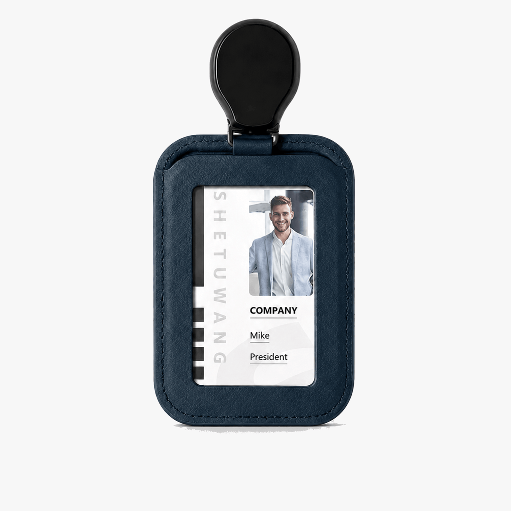 Carden – Retractable faux leather badge holder