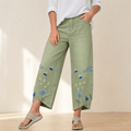 Bloomara – Women's Embroidered Wide-Leg Jeans with Tulip Hem