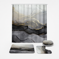 Marbella – Marble Print Waterproof Shower Curtain Set