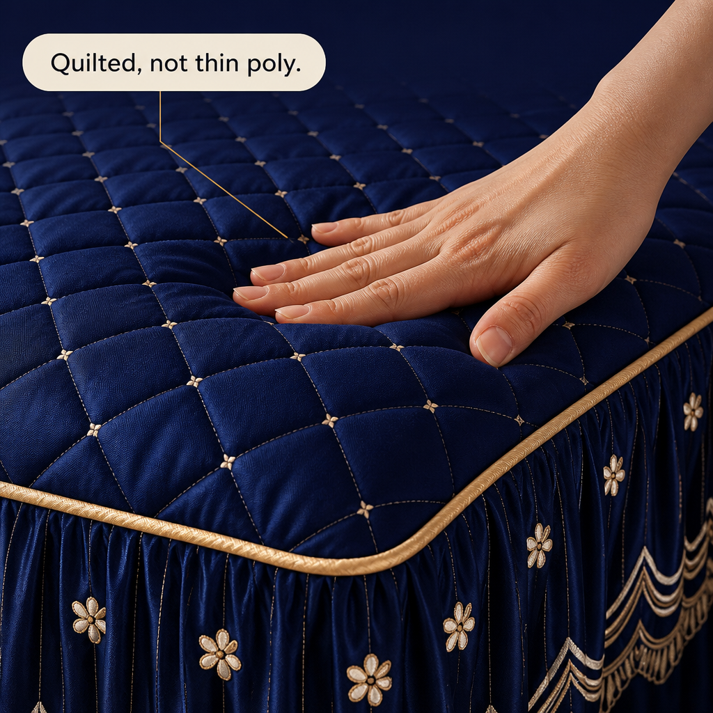 Linenna – Quilted Drop Bed Skirt