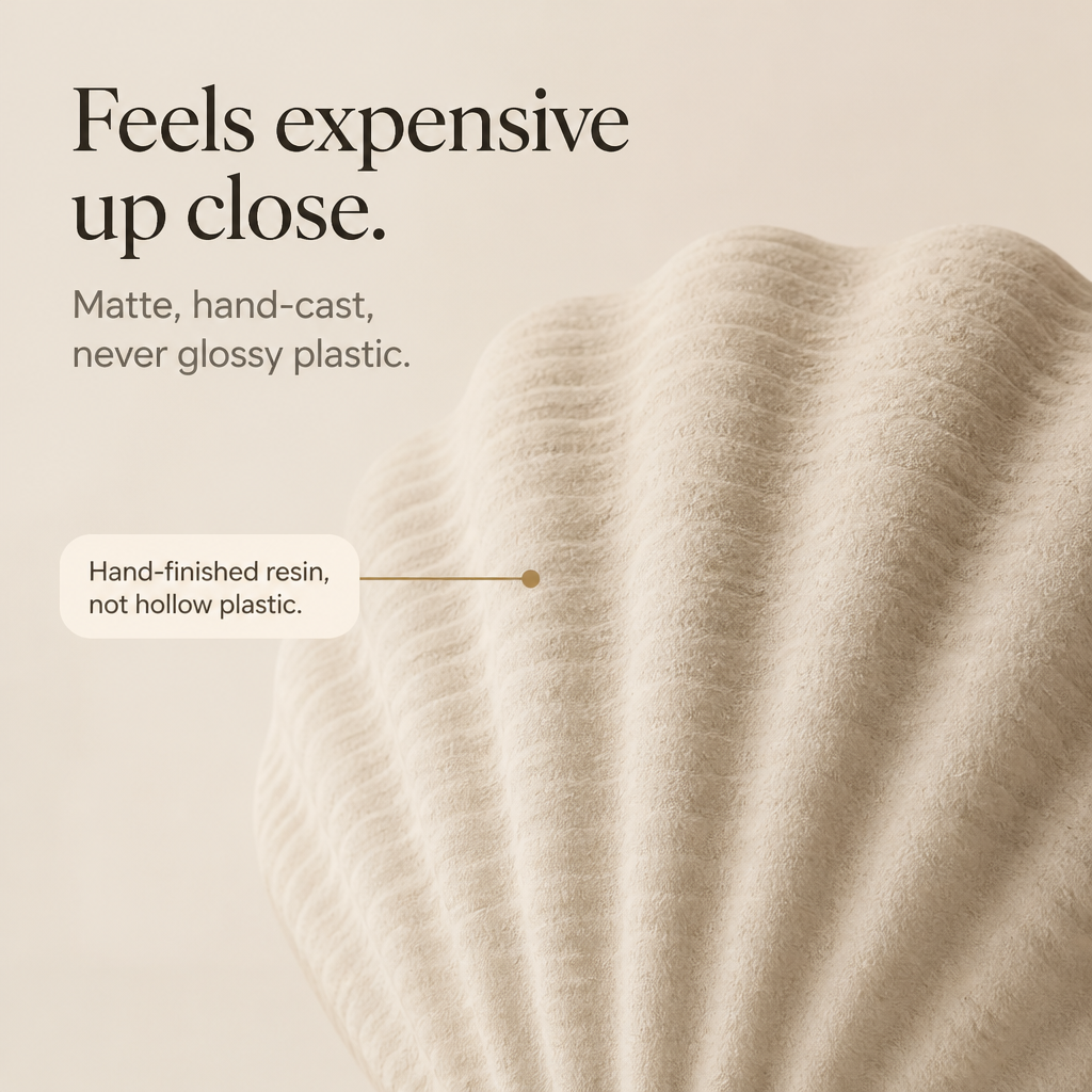 Coastal Glow Co. – Ceramic Shell And Conch Ambient Lamp Set