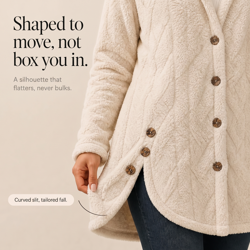 Wearbella – Diamond Jacquard Plush Hooded Coat