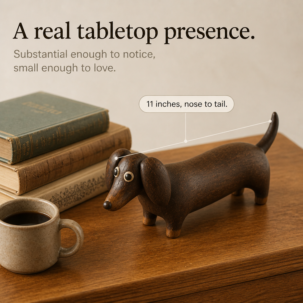 Oakhollow – Carved Dachshund Sculpture