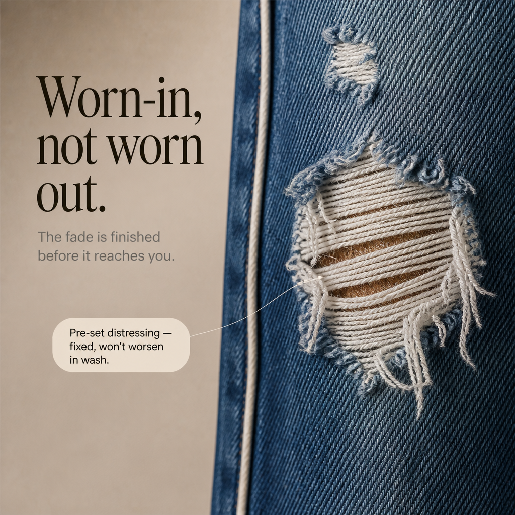 Trueline Denim – High-Rise Vertical-Seam Straight-Leg Jeans