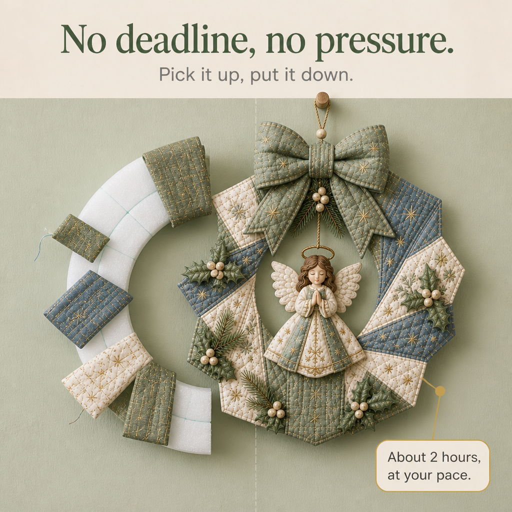 Tuckwreath – Quilted Fabric Wreath Kit