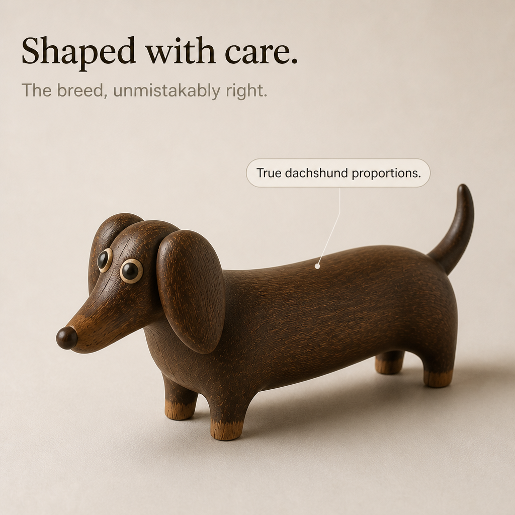 Oakhollow – Carved Dachshund Sculpture
