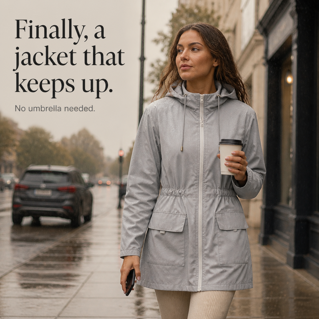 Rainelle – Fitted Waterproof Everyday Rain Jacket