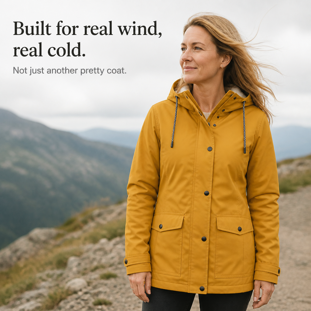 Cozynara – Fleece-Lined Hooded Windproof Jacket
