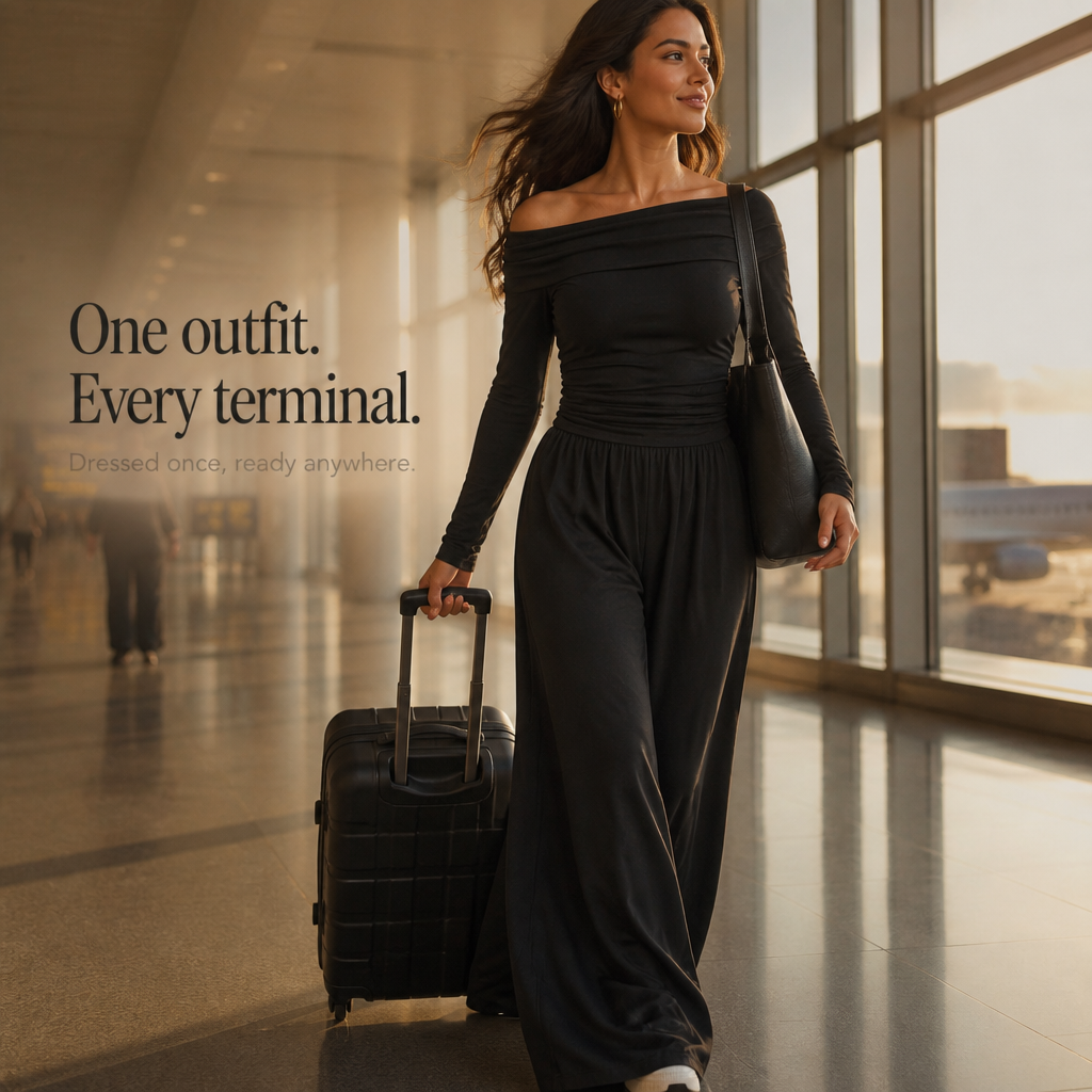 Wearbella – Off-Shoulder Ruched Wide-Leg Jumpsuit