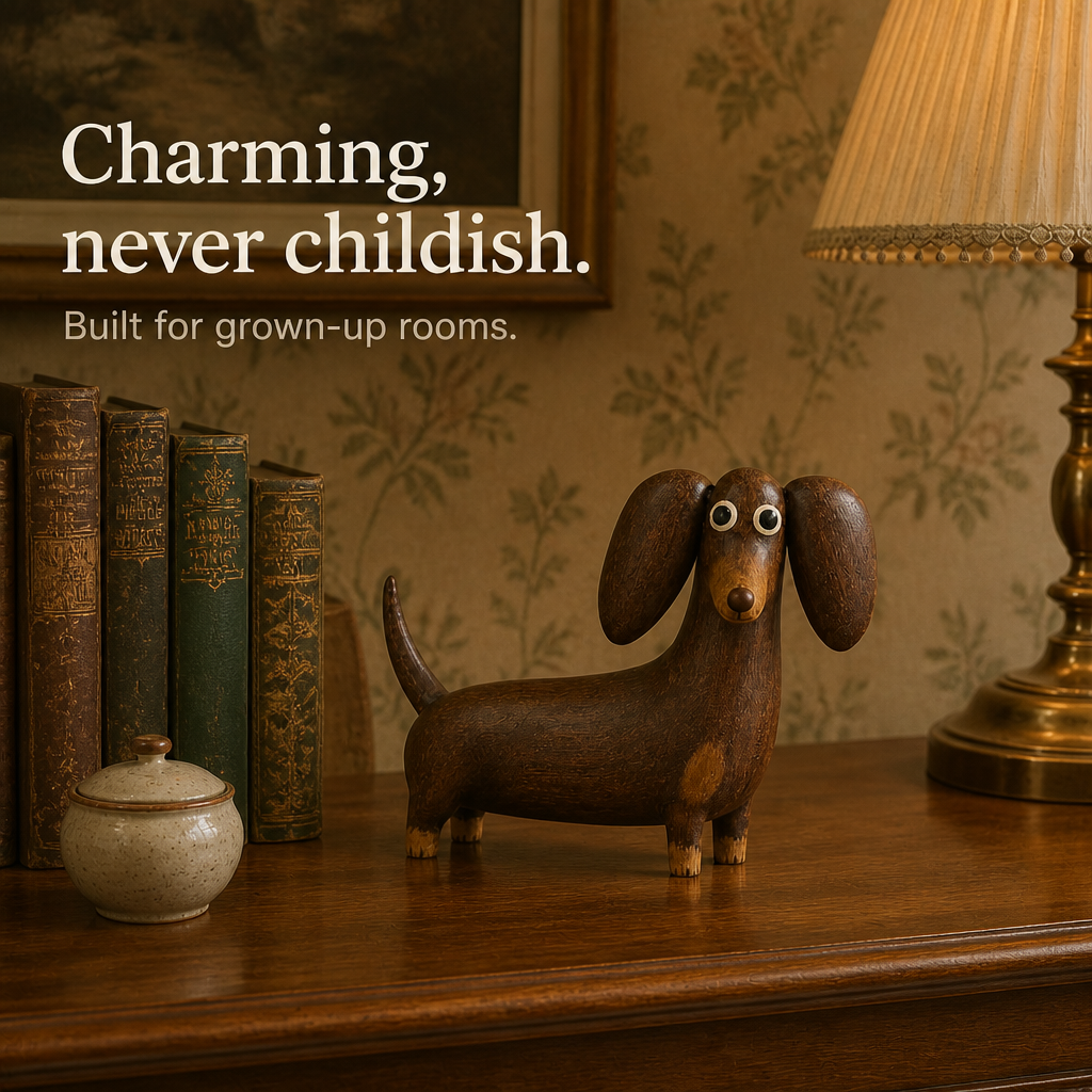 Oakhollow – Carved Dachshund Sculpture