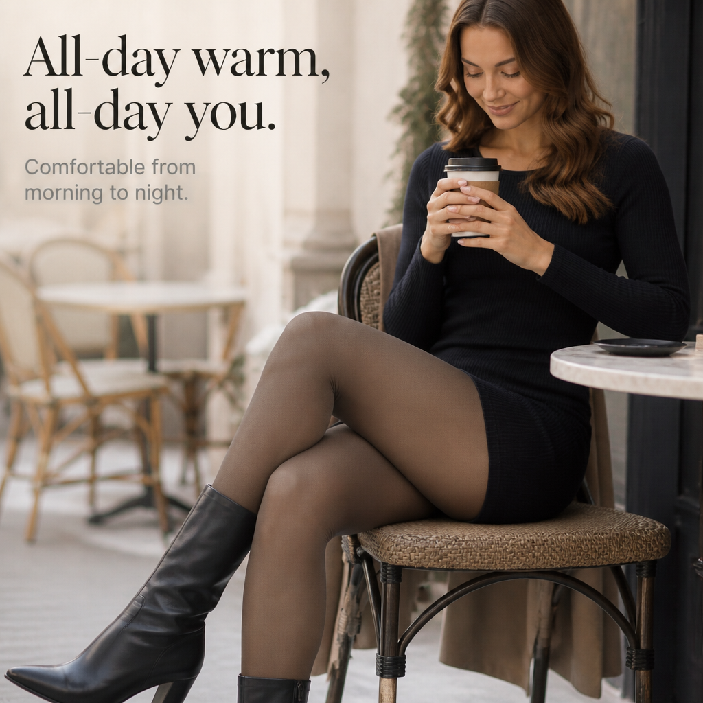Warmelle – Seamless High-Compression Fleece-Lined Tights
