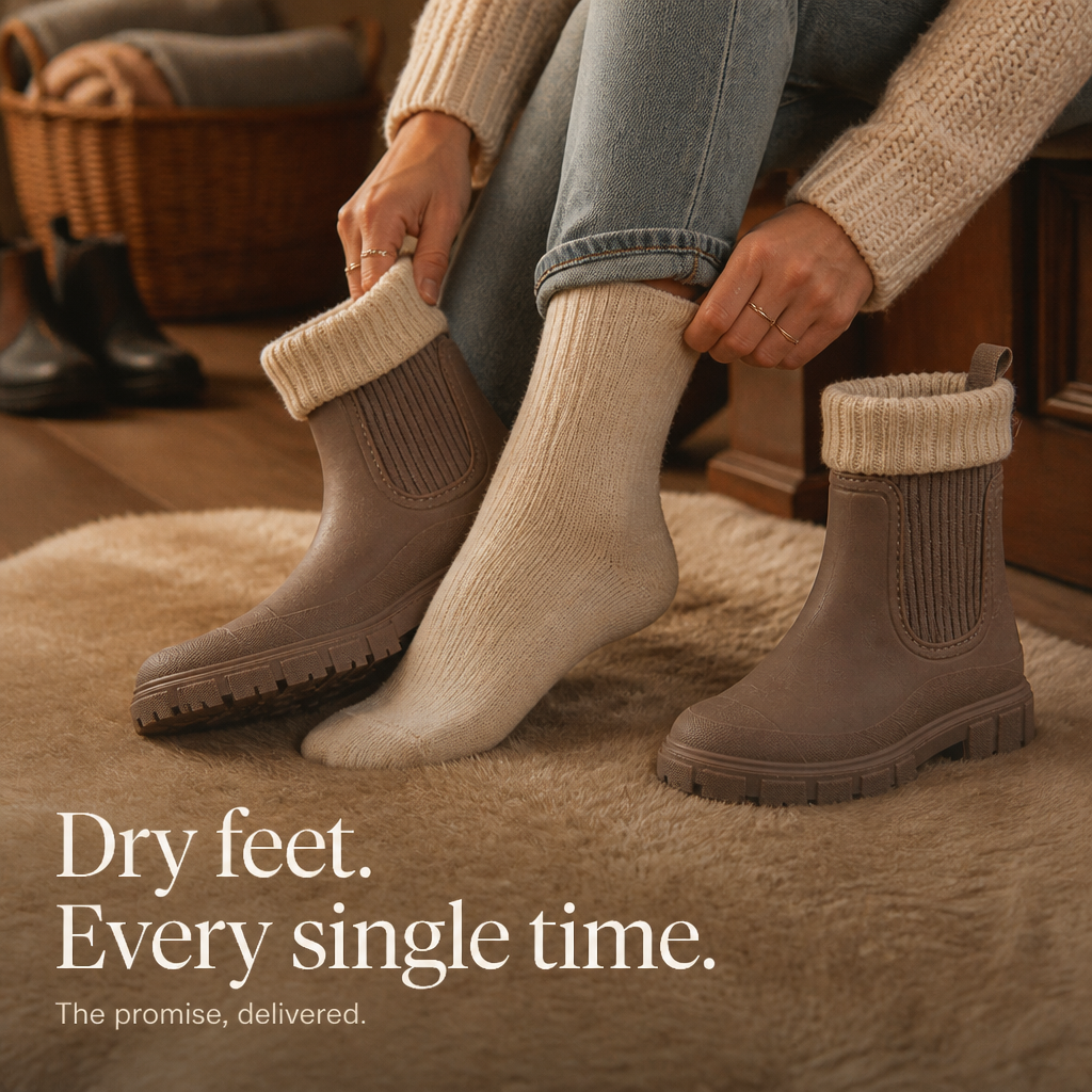Puddlestep – Elastic Collar Ankle Rain Boots