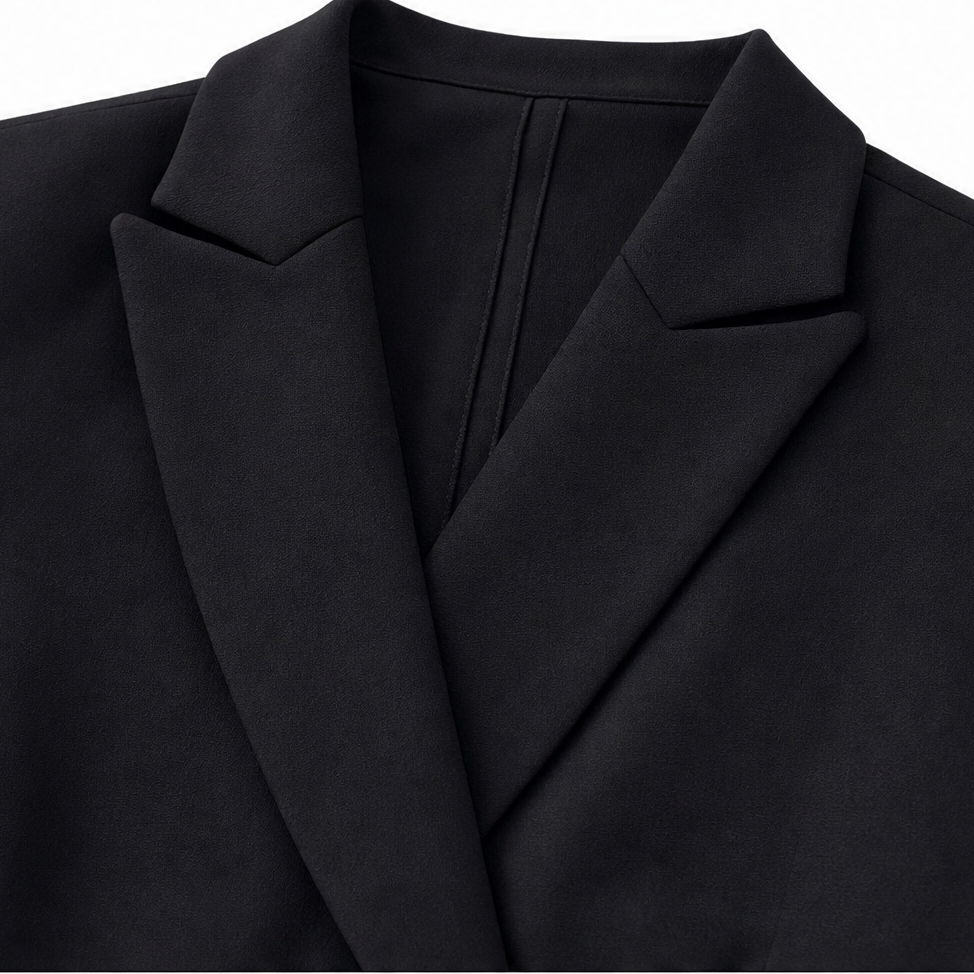 Ombralle – Ombré Pleated Tie-Waist Blazer Dress