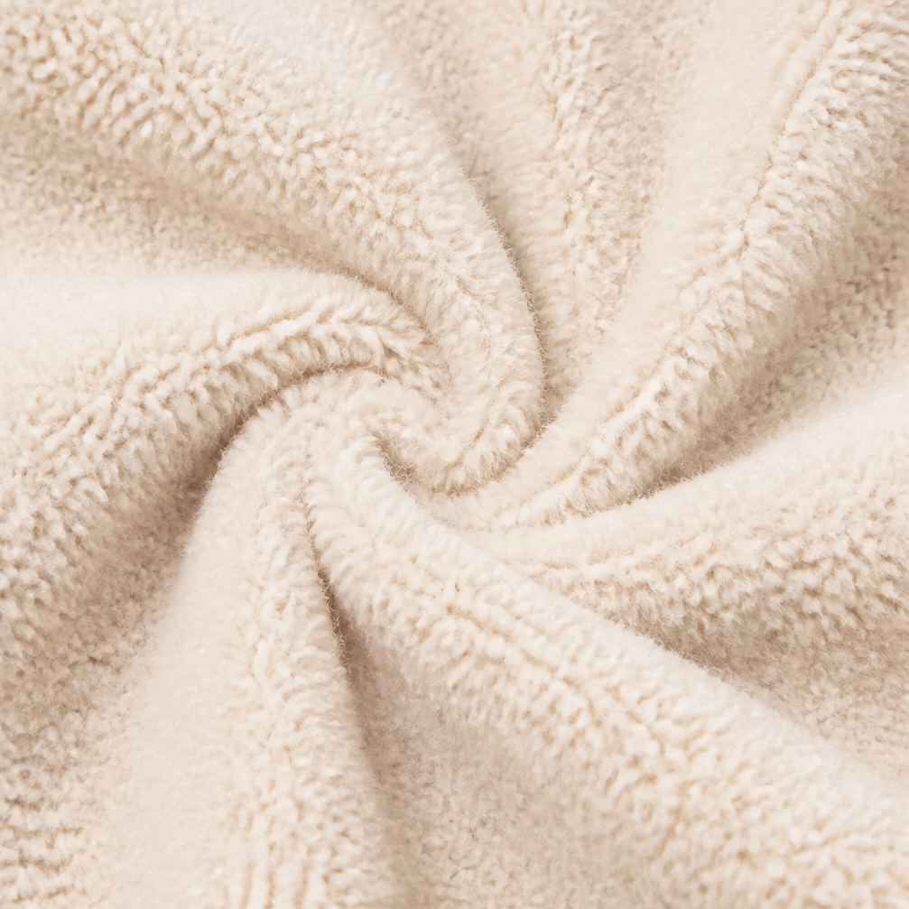 Plushlynn – Faux Leather-Trim Plush Teddy Coat
