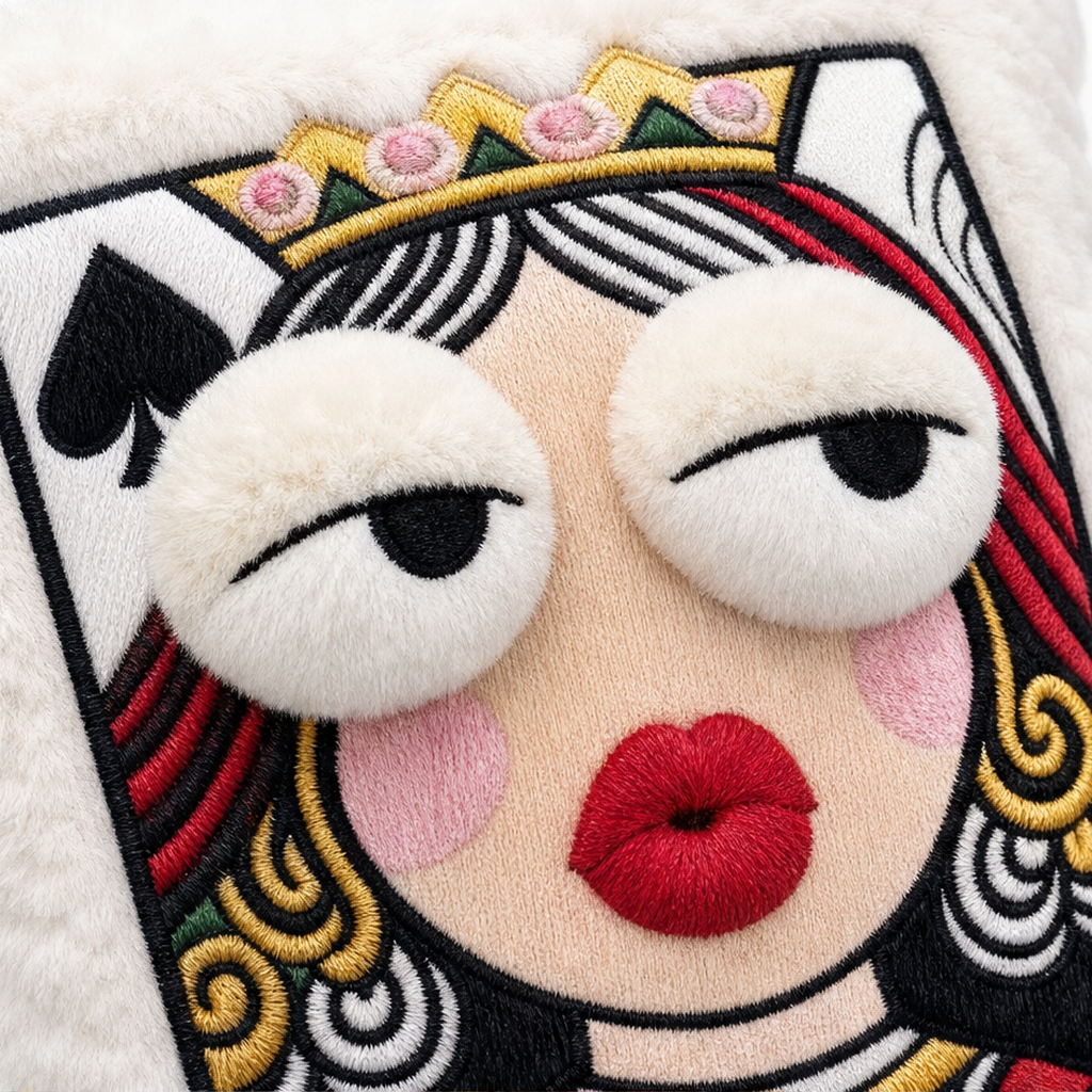 Velvina – Queen Of Spades Statement Throw Pillow