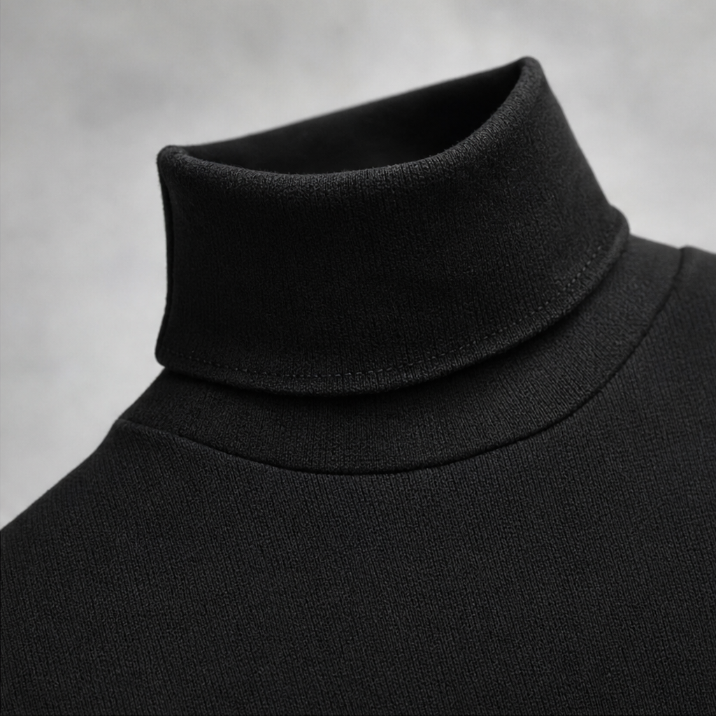 Poisevera – Belted High-Waist Turtleneck And Trouser Set