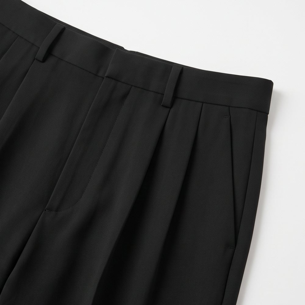 Poisevera – Belted High-Waist Turtleneck And Trouser Set