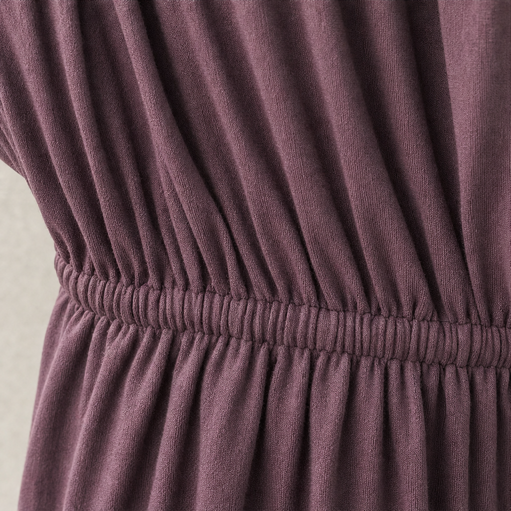 Wearbella – Adjustable Drawstring Neck Flowy Maxi Dress
