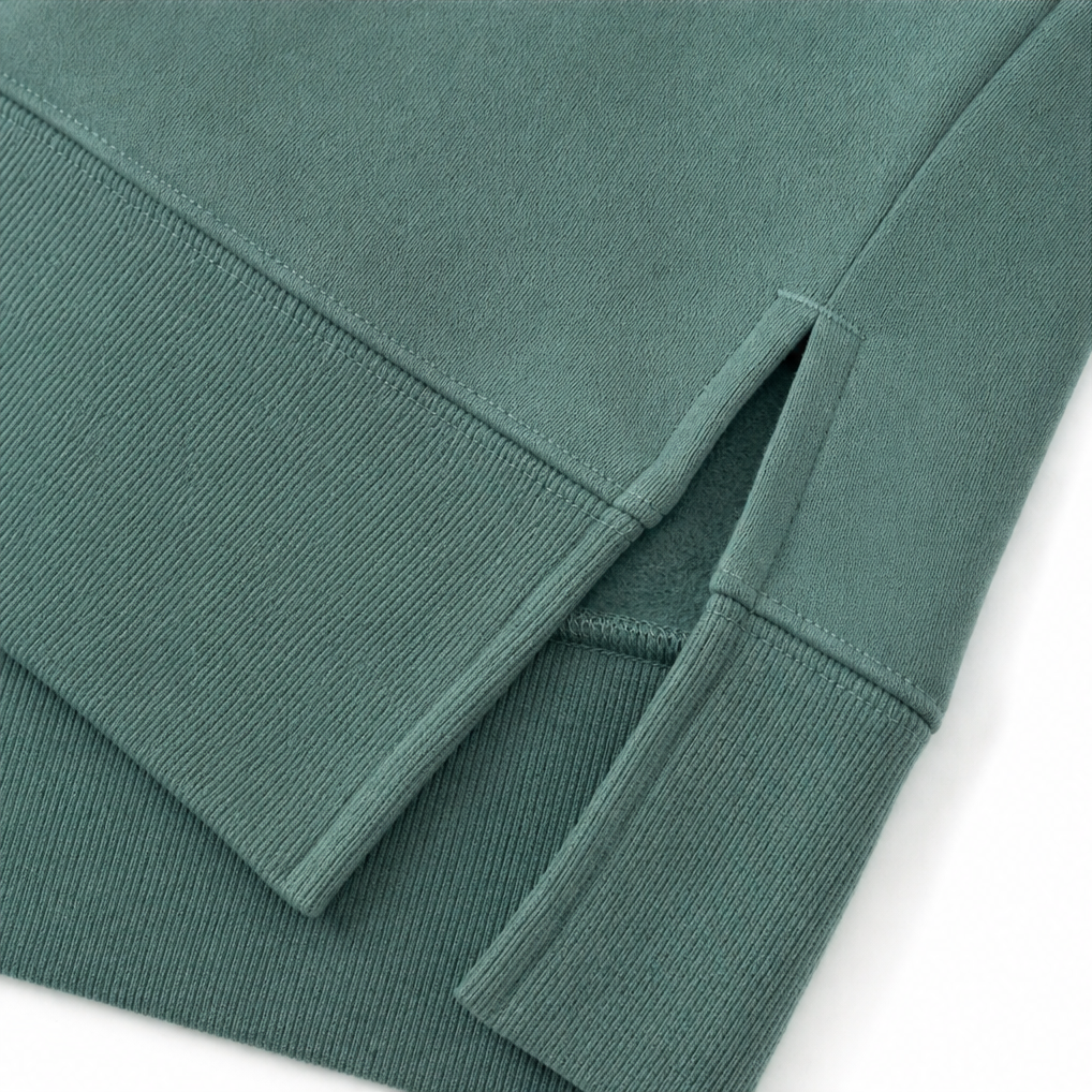 Cozelle – Thumbhole Sleeve Side-Slit Loungewear Set