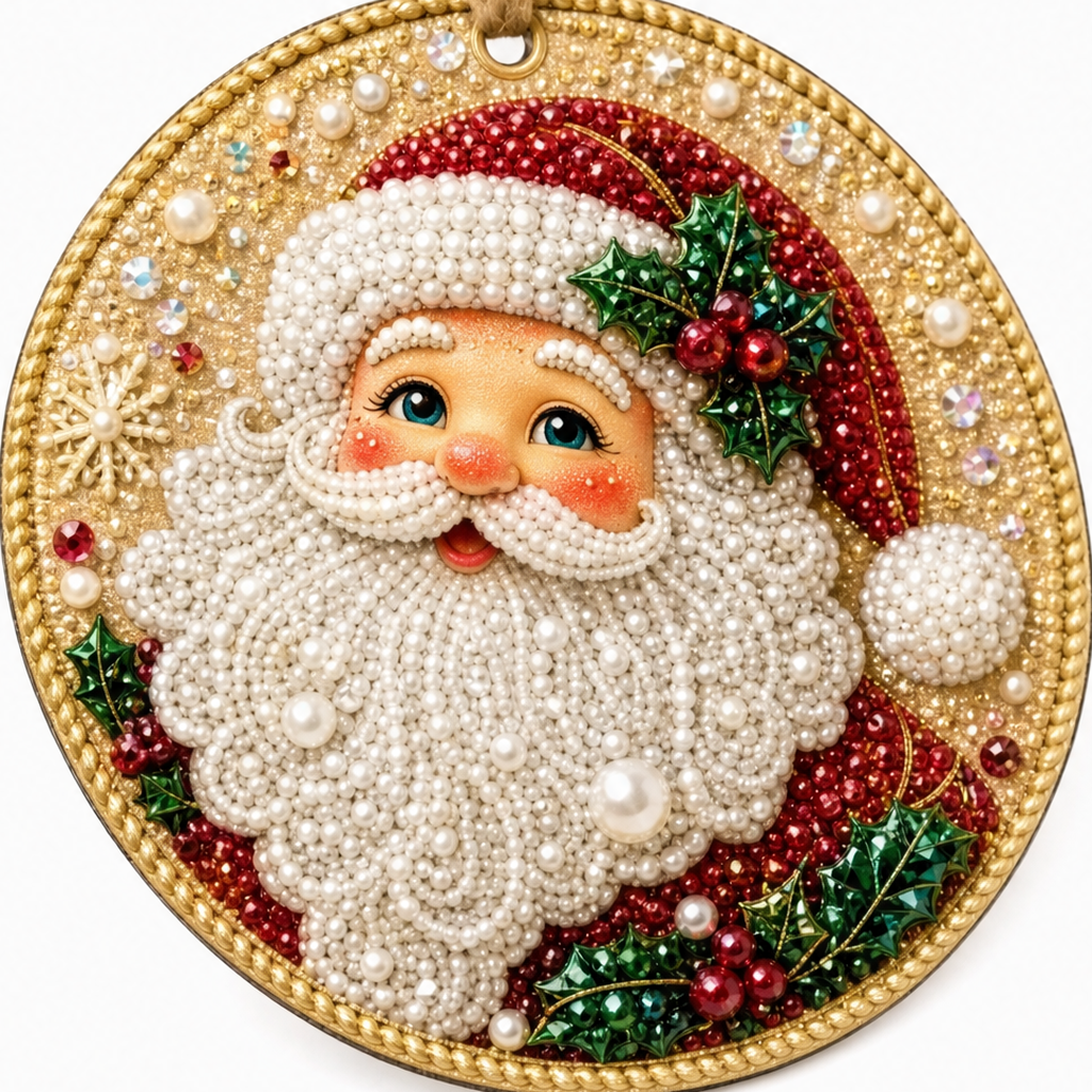 Yulebright – Beaded Gemstone Ornament Kit, Set Of 6