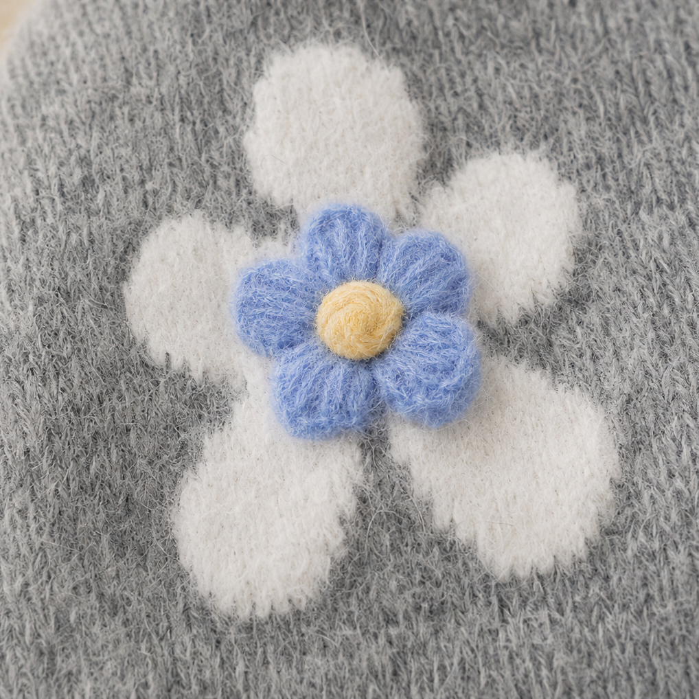 Florabelle – 3D Floral Appliqué Knit Cardigan