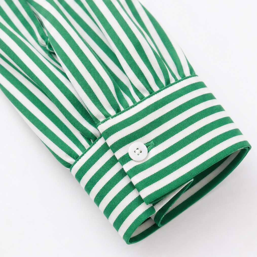 Wearbella – High-Low Striped Shirt And Wide-Leg Pants Set