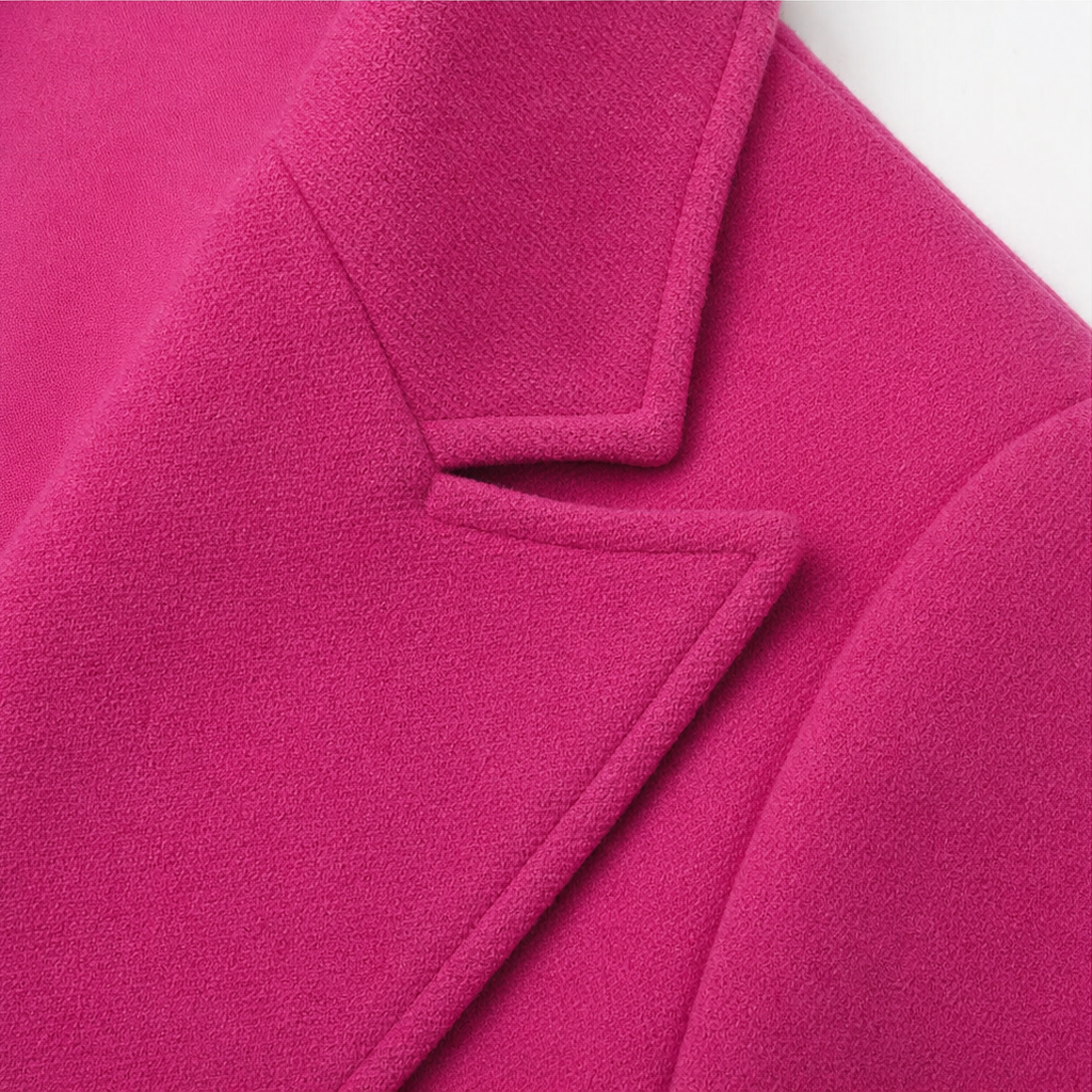 Wearbella – Double-Breasted Structured Wool-Look Coat
