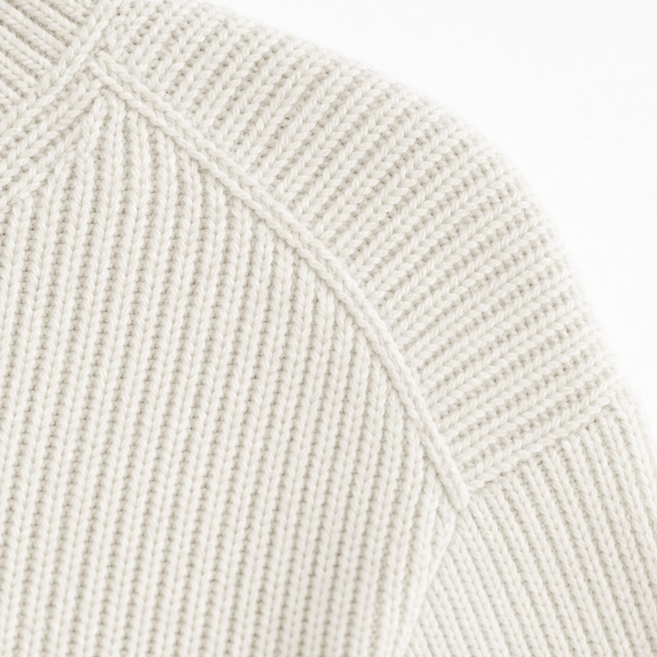 Vessa – Ribbed V-Neck Knit Pullover Sweater
