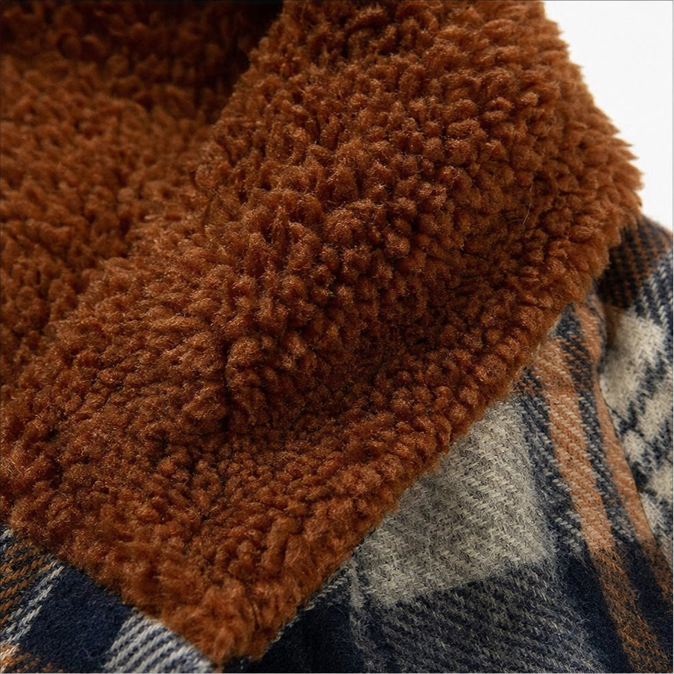 Huntlyn – Sherpa-Lined Plaid Flannel Shacket
