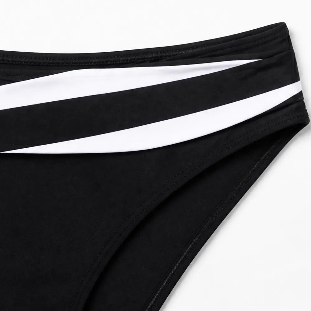 Solvana – Twist-Front Push-Up Bikini Set with High-Waist Bottoms