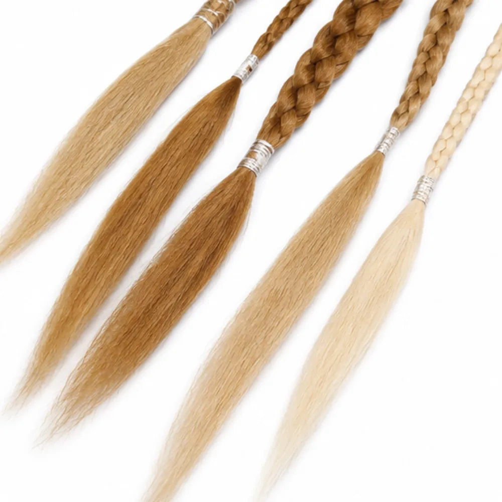 Wildera – Boho Beaded Clip-In Braid Extensions with Charms