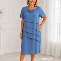 Florenza – Tiered Chiffon-like Midi Dress for Weddings and Events