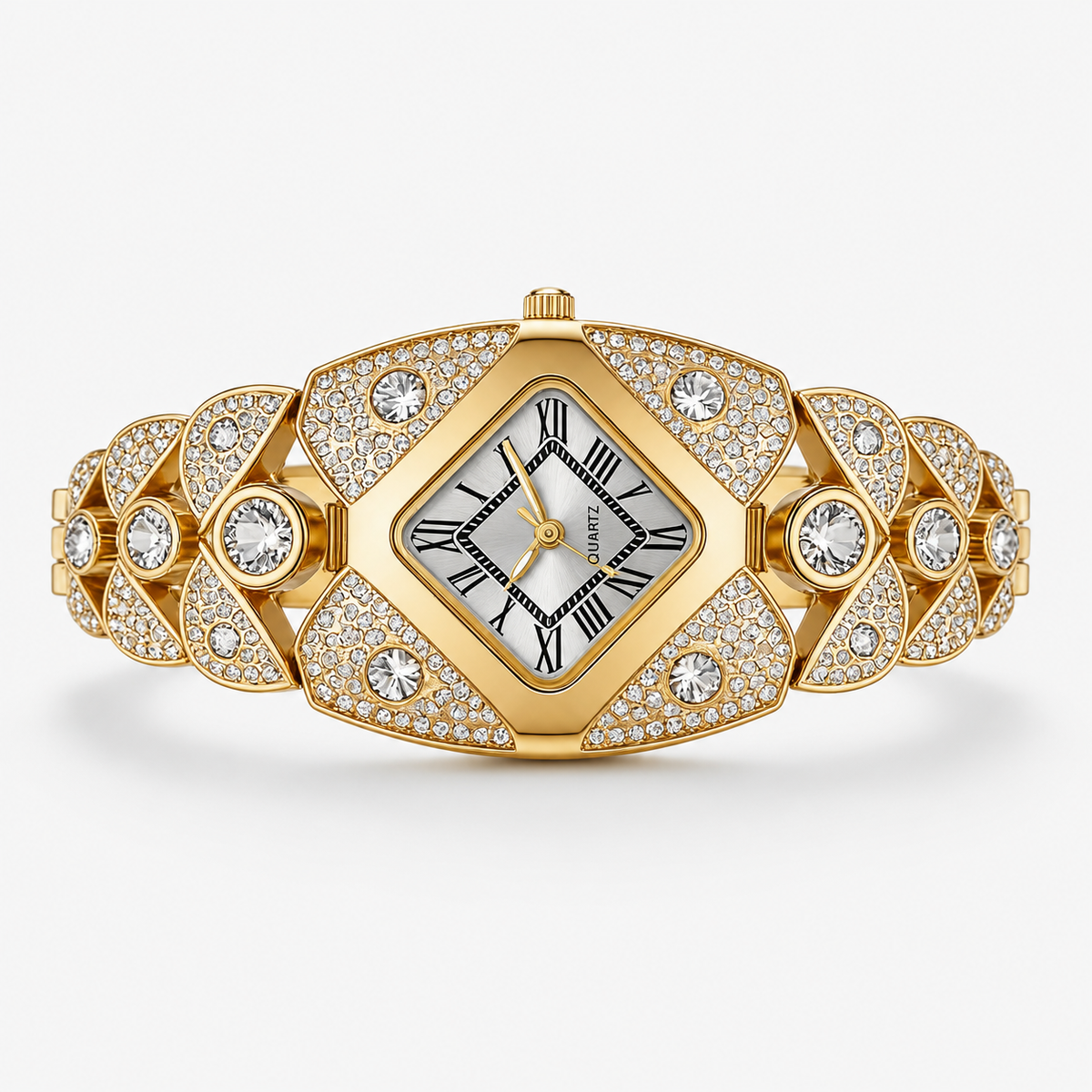 Lastfive – Rhombus Crystal Dial Link Bracelet Watch
