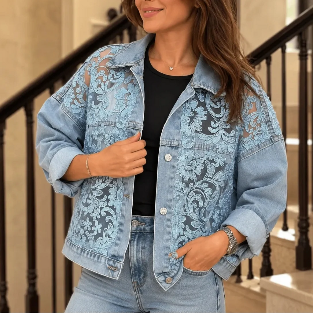 Florenza – Floral Lace-look Patchwork Jacket for Women