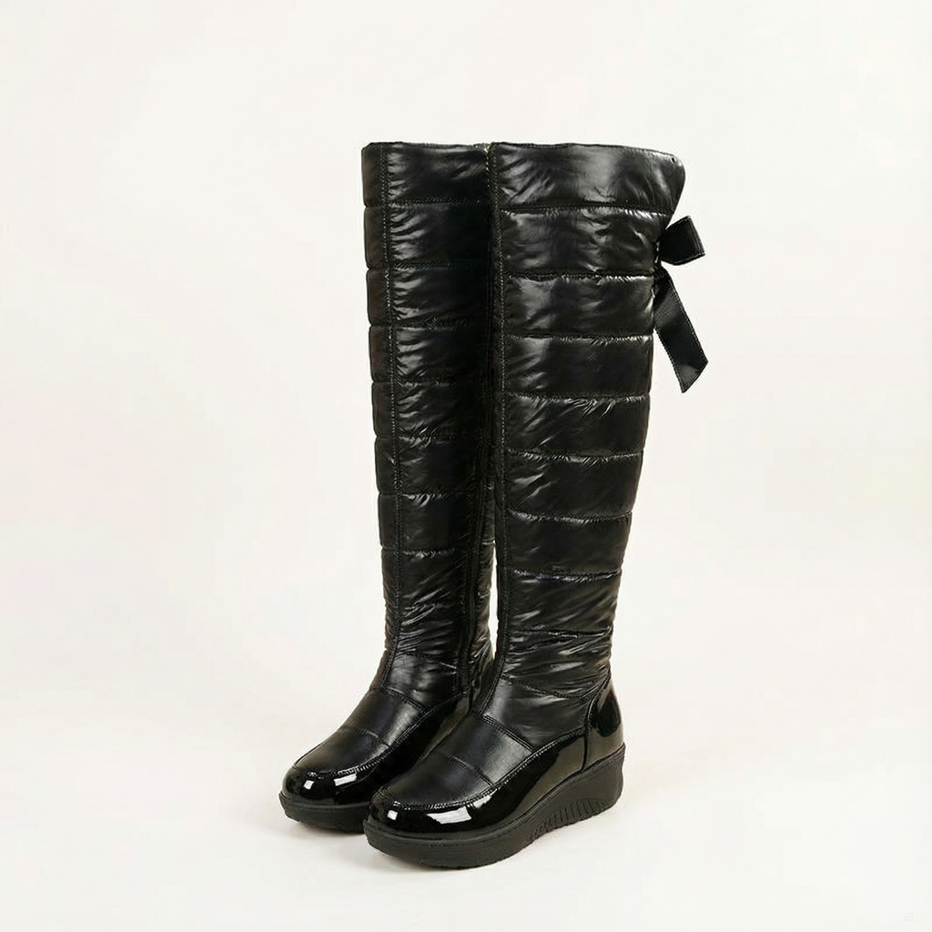 Velura - Women's fleece-lined over-the-knee boots