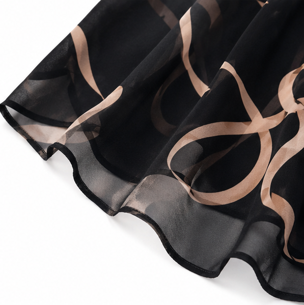 Vivara – Flowing Chiffon Midi Dress for Women