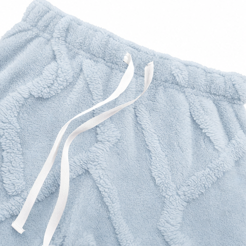 Wearbella – Embossed Fleece-Look Hoodie And Jogger Set
