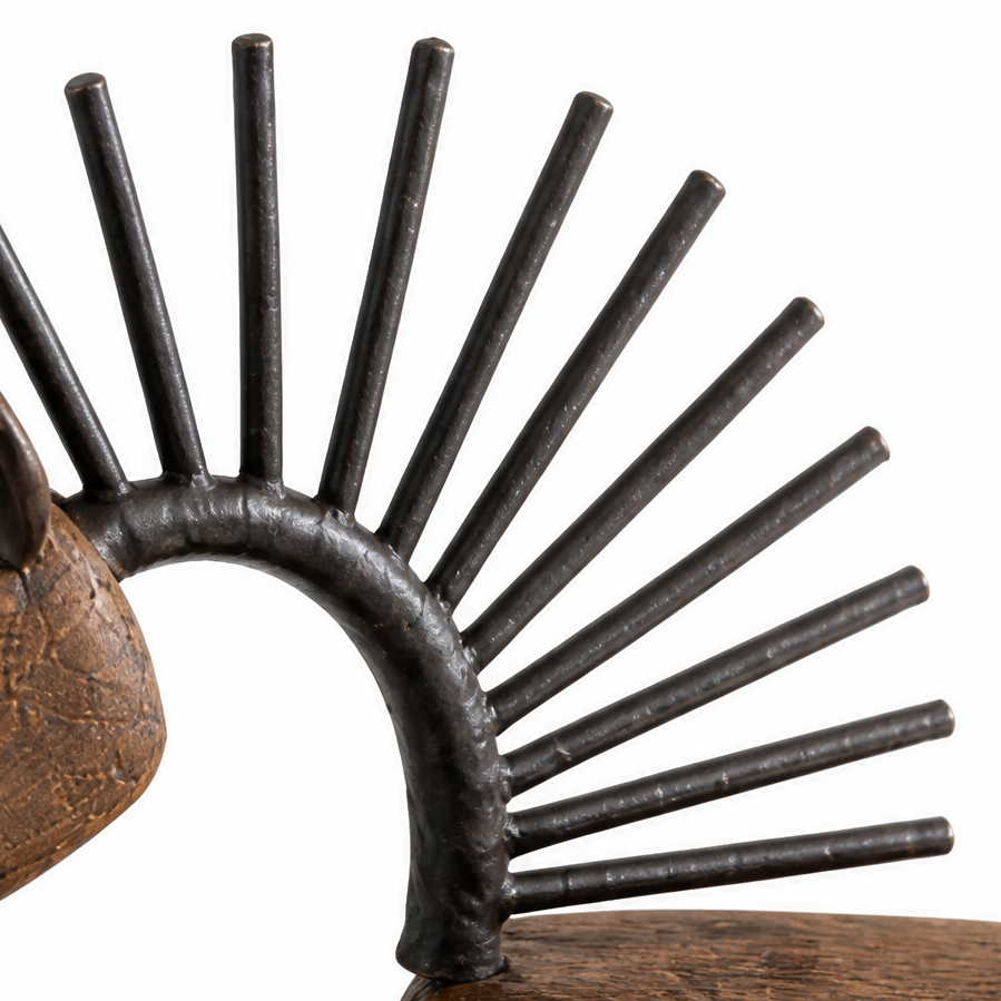 Harlowe & Forge – Mixed Wood Look And Metal Like Horse Figurine