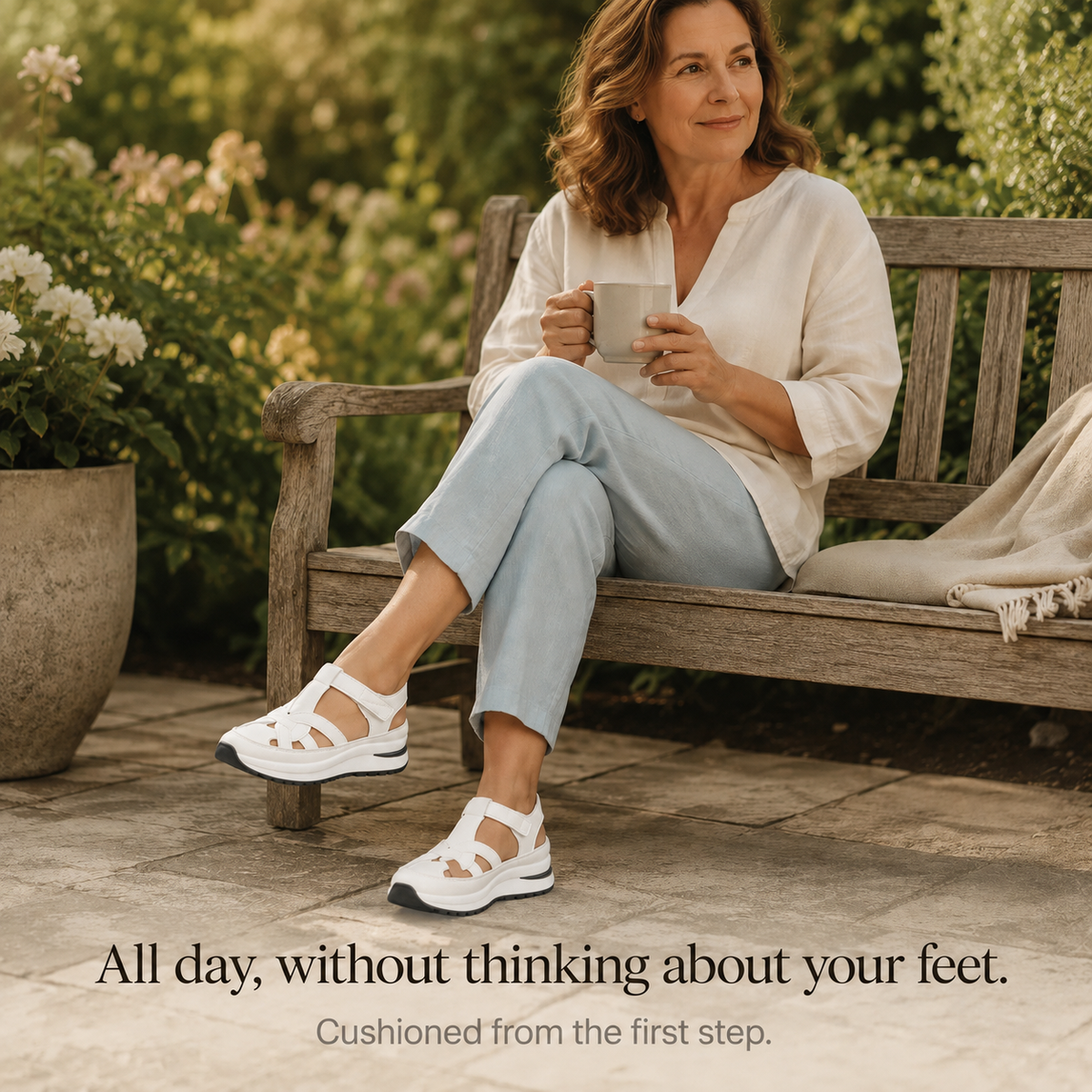Velora – Cushioned Platform Sandals with Adjustable Strap for All-Day Comfort