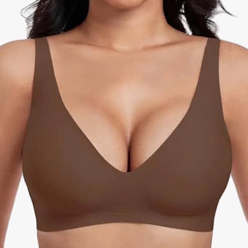 Veluna - Women's Wireless Deep V Lift Bra