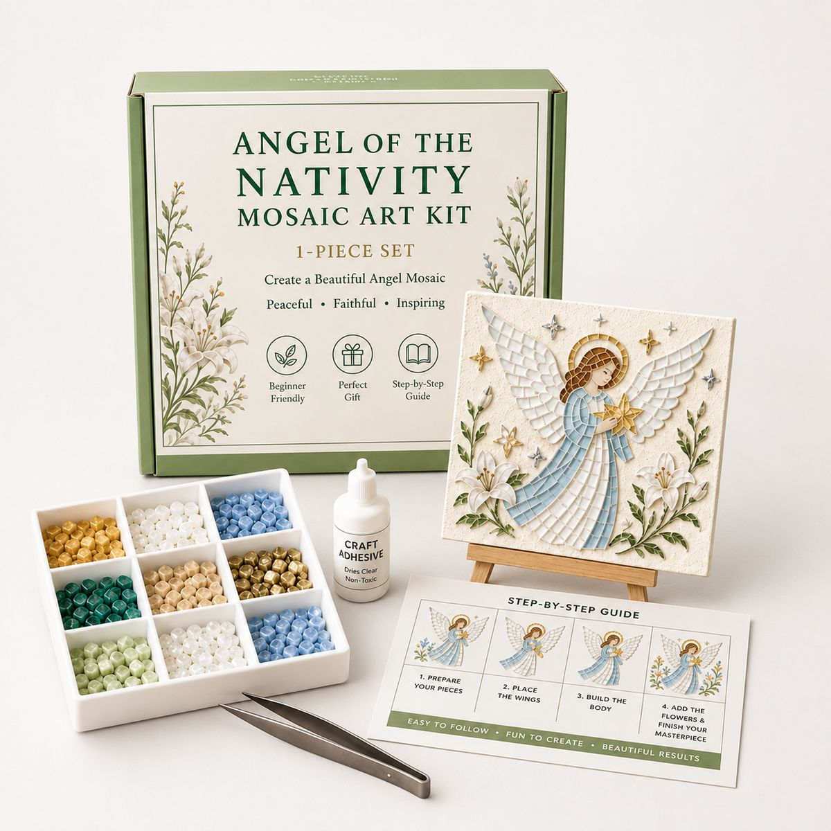 Silent Night Mosaic – Nativity Easel Mosaic Craft Kit